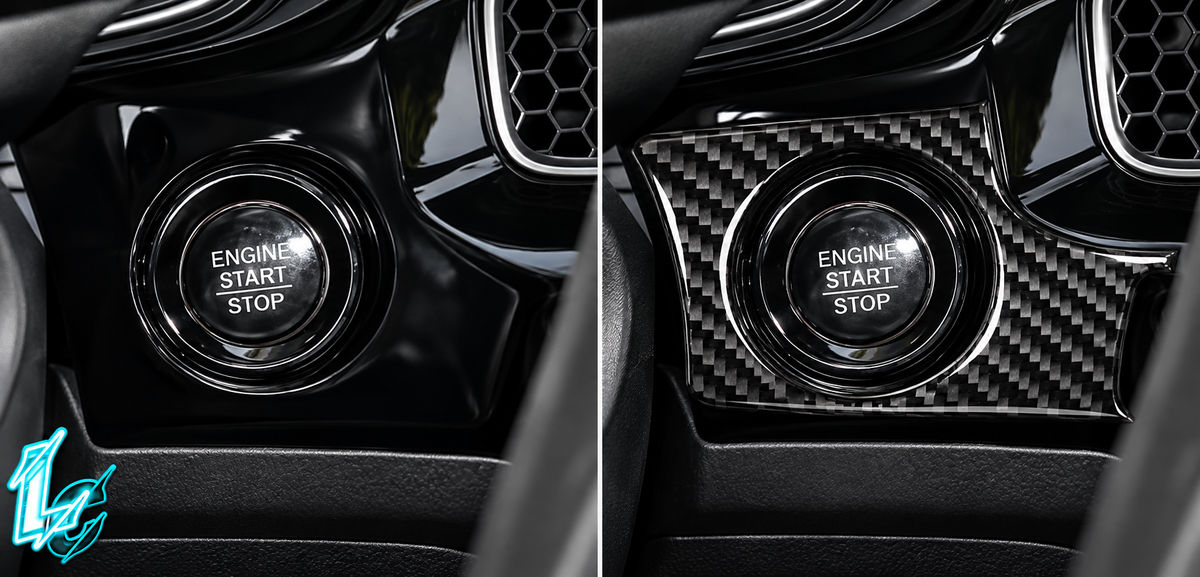 Honda Civic Carbon Fiber Start Button Surround Trim (2022–2025)