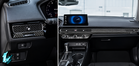 Honda Civic Carbon Fiber Dashboard Honeycomb Trim (2022–2025)