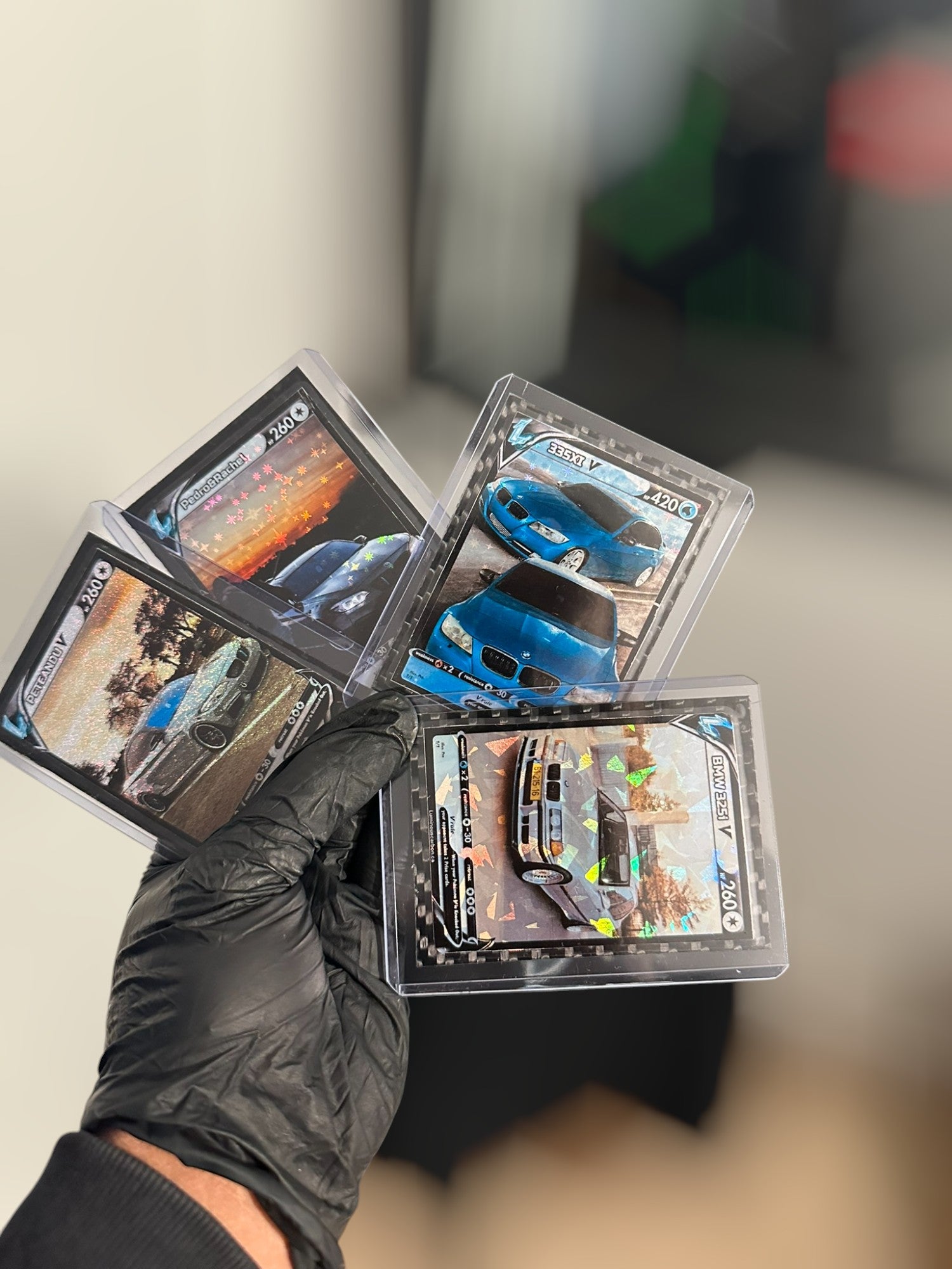 car pokemon cards PRO POKECARZ – Edited Custom Carbon Fiber Pokémon-Style Collection Car – Luminous Carbon