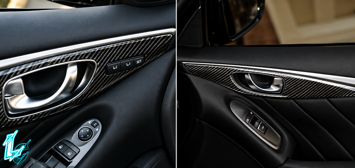 Infiniti Q50 Carbon Fiber Door Handle Trim Overlay (2014+)