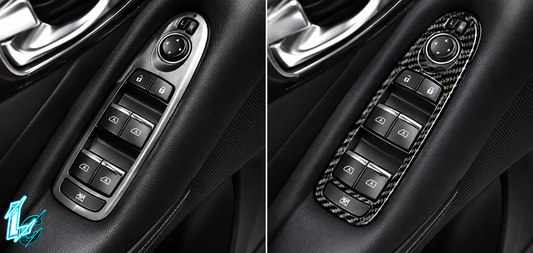 Infiniti Q50 Carbon Fiber Window Switch Button Overlay (2014+)