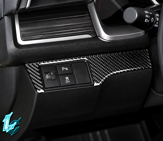 Honda Civic Carbon Fiber Driver-Side Switch Panel Trim (2016–2019)