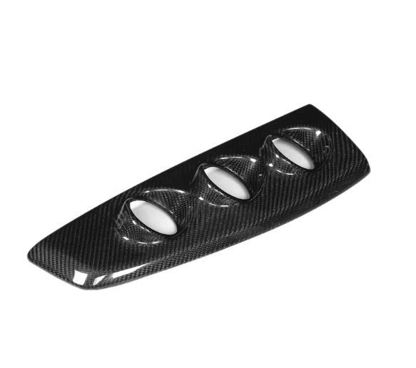 Carbon Fiber Dashboard Panel 3pc Boost gauge pods Cover Trim