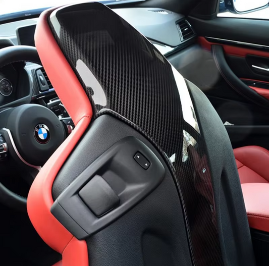 BMW F80 M3/F82 M4 Dry Carbon Fiber Inner Seat Back Covers Trim
