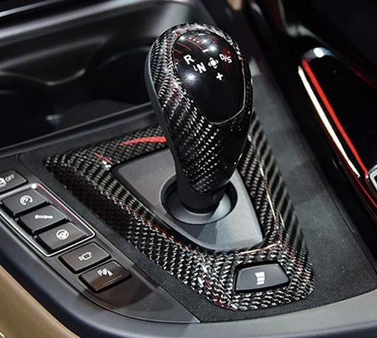 BMW Carbon Fiber Gear Shift Knob & Center Console Trim Cover