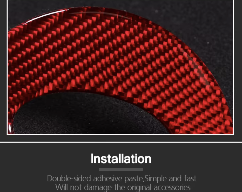 Carbon Fiber Steering Wheel Airbag Trim Cover – Subaru BRZ