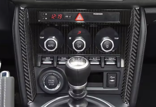 Carbon Fiber Central Control Panel Trim – Subaru BRZ / Toyota 86