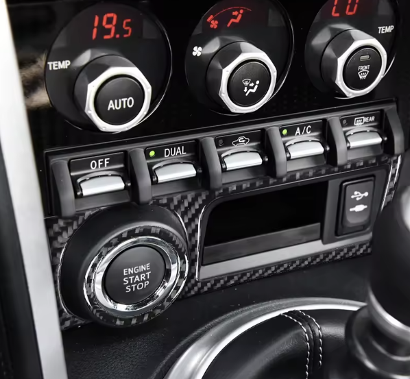Carbon Fiber Central Control Panel Trim – Subaru BRZ / Toyota 86