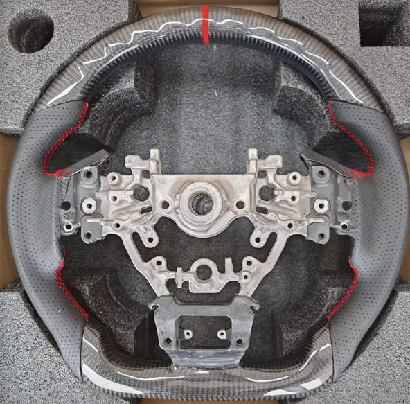 Carbon Fiber D-Shaped Racing Steering Wheel- WRX/STI (2015-2024)