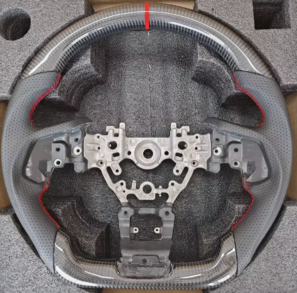 Carbon Fiber D-Shaped Racing Steering Wheel- WRX/STI (2015-2024)