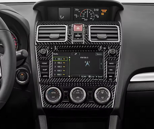 Carbon Fiber Central Climate Control /Radio Cover Trim- Subaru WRX/STI VA