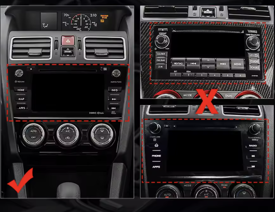 Carbon Fiber Central Climate Control /Radio Cover Trim- Subaru WRX/STI VA