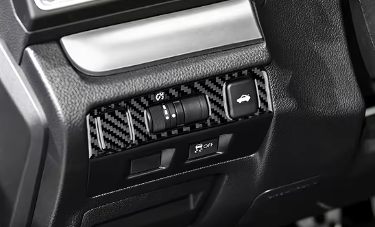 Carbon Fiber Headlight Switch Button Sticker for Subaru WRX