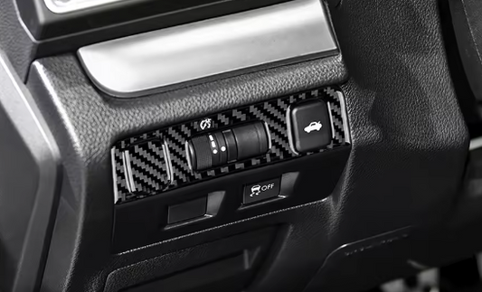 Carbon Fiber Headlight Switch Button Sticker for Subaru WRX