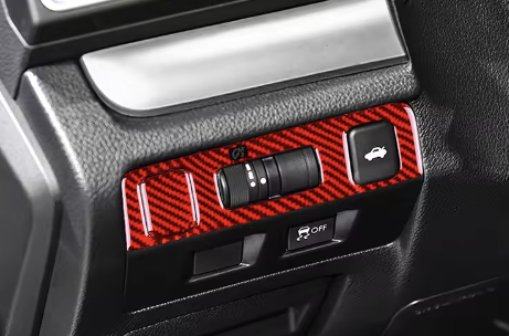 Carbon Fiber Headlight Switch Button Sticker for Subaru WRX