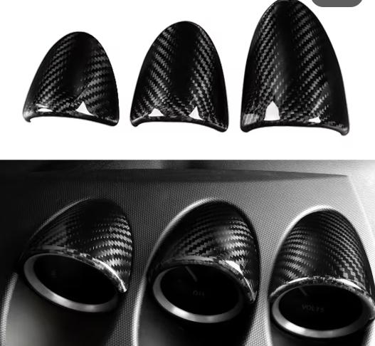 Real Carbon Fiber Interior Gauge Pod Trim Cover for Nissan 350Z (Z33) 2003-2008