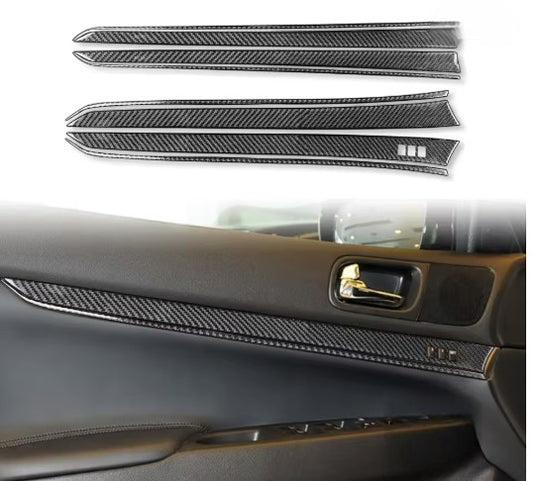 Carbon Fiber Door Trim Cover for Infiniti G35, G37, Q60