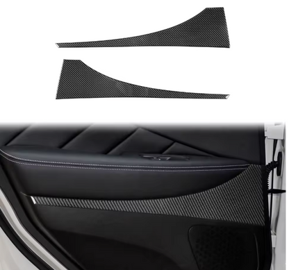 Infiniti Q50 Carbon Fiber Central Door Card Side Panel Trim Overlay (2014+)