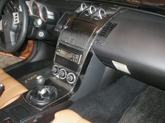 Carbon Fiber Center Radio  Cover for Nissan 350Z (2003–2009)