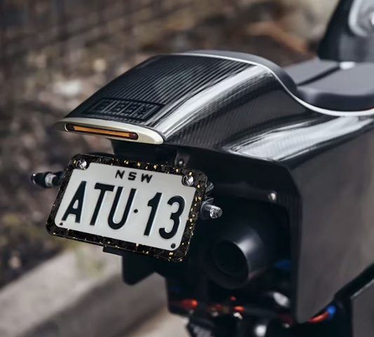 Forged Carbon Fiber Motorcycle License Plate Frame – Multi-Flake Edition (US/Canada Fit)