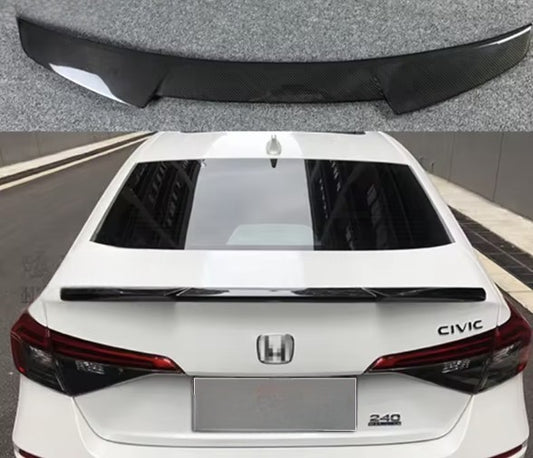 M4 Style Carbon Fiber Rear Trunk Lip Spoiler – For Honda Civic 11th Gen Sedan (2022–2025)