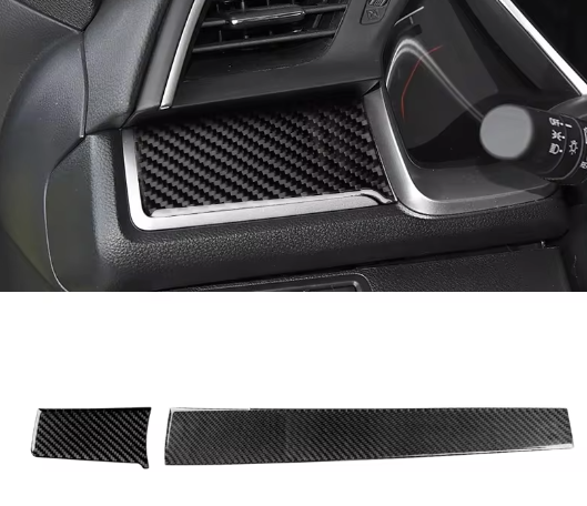 Carbon Fiber Left & Right Center Control Dashboard Trim – For Honda Civic 10th Gen (2016–2020)