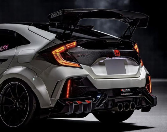 Carbon Fiber Mugen Style Rear Diffuser Kit    – Honda Civic FK8 Type R (2017–2020)