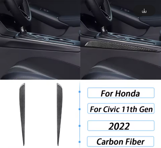 Carbon Fiber Console Side Trim Blades – For Honda Civic 11th Gen (2022+