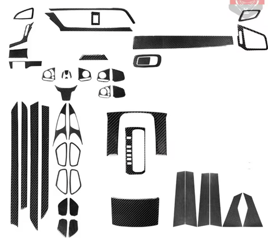 Full Carbon Fiber Interior Trim Combo Set – For Honda Civic 10th Gen (2016–2019)