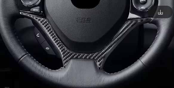 Carbon Fiber Steering Wheel Trim Cover – For Honda Civic 9th Gen (2012–2015 Coupe & Sedan)