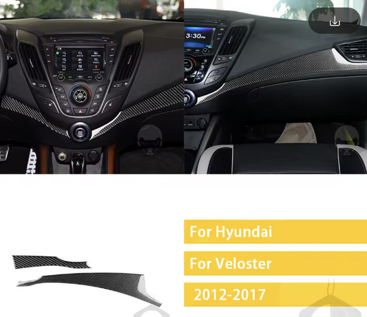 Carbon Fiber Passenger Dash Trim – For Hyundai Veloster (2012–2017)