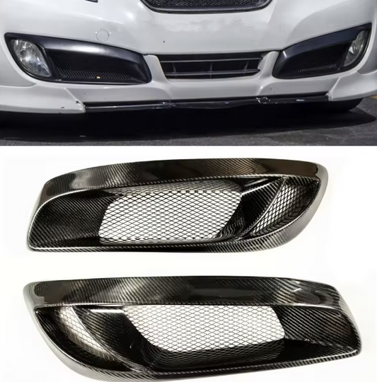 Carbon Fiber Fog Light Cover Grilles Set – For Hyundai Genesis Coupe (2008–2012)