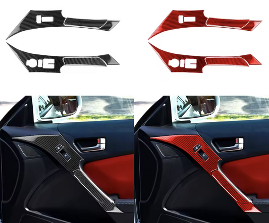Carbon Fiber Door Panel Trim Overlay – For Hyundai Genesis Coupe (2008–2016)