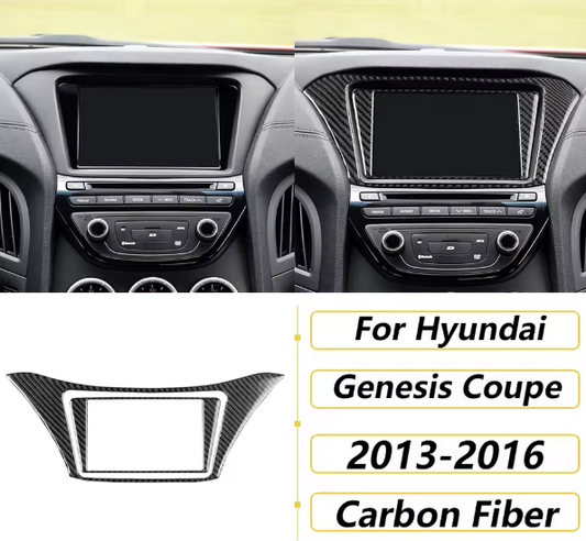 Carbon Fiber Multimedia Surround Trim  For Hyundai Genesis Coupe 2013–2016