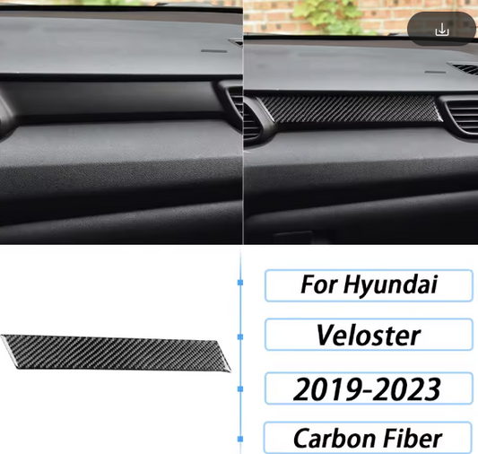Carbon Fiber Passenger Side Dash Trim  For Hyundai Veloster 2019+ / Veloster N