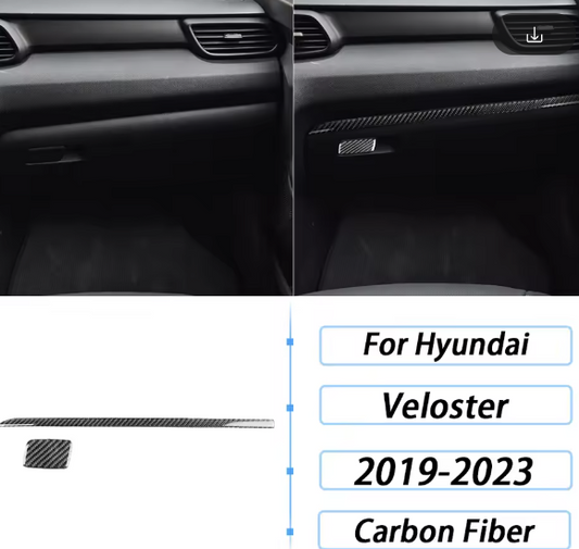 Carbon Fiber Glovebox Dashboard Trim  For Hyundai Veloster 2019+ / Veloster N