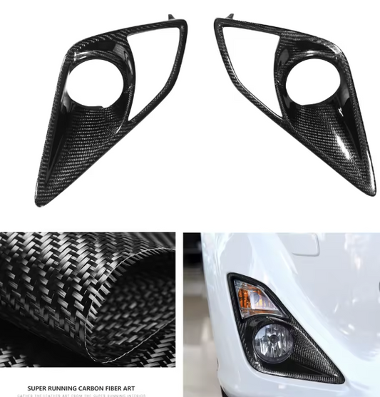 Carbon Fiber Front Bumper Side Air Vent / Fog Light Trim Covers -Scion FR-S (2012–2016)