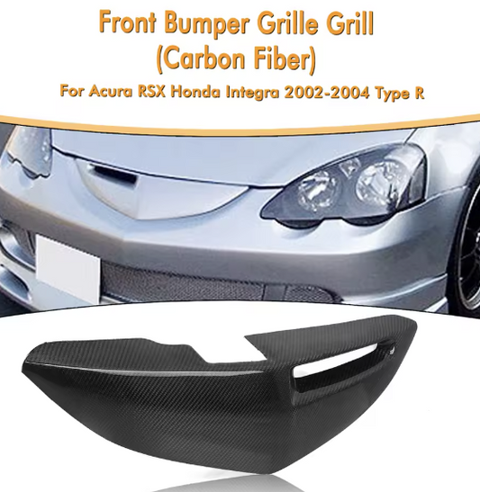 Carbon Fiber Type R Front Upper Racing Grille  Fits Acura RSX / Honda Integra 2002–2004