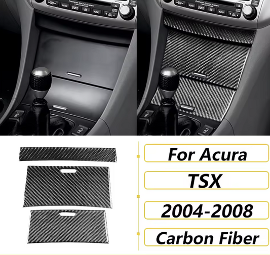 Carbon Fiber Center Console Door Trim - Acura TSX (CL9)