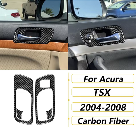 Carbon Fiber Inner Door Handle Trim Kit - Acura TSX (CL9)