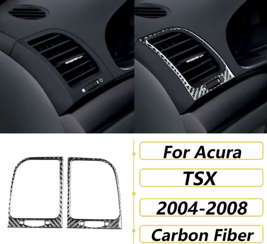 Carbon Fiber AC Vent Trim Kit - Acura TSX (CL9)