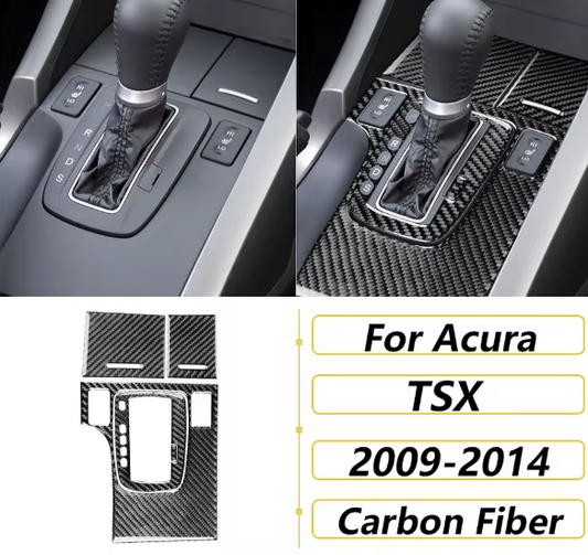 Carbon Fiber Center Console Gear Shift Trim - Acura TSX (CU2)