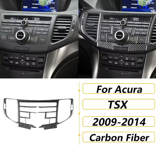 Carbon Fiber Center Dash Trim – Radio & Climate Surround -Acura TSX (CU2)
