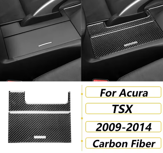 Carbon Fiber Cup Holder Lid Overlay- Acura TSX (CU2)