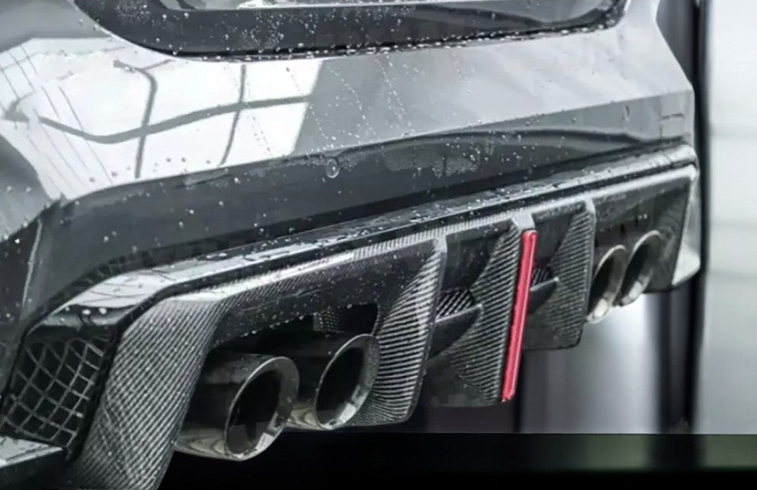 Carbon Fiber Vortex Style Rear Diffuser Lip with LED