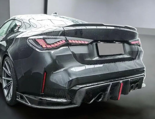 Carbon Fiber Vortex Style Rear Diffuser Lip with LED