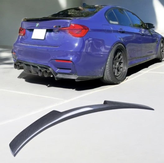 M4 Style Carbon Fiber Rear Trunk Spoiler- BMW 3 Series F30 F35/F80 M3