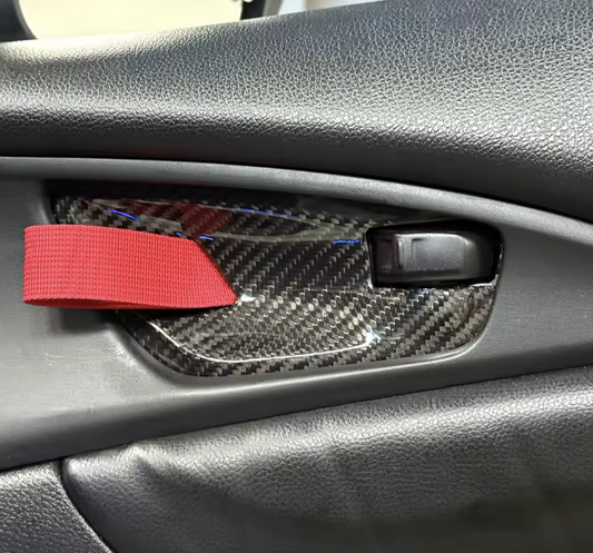 GT4RS Racing Style Carbon Fiber Door Handle Straps – For Honda Civic 10th Gen