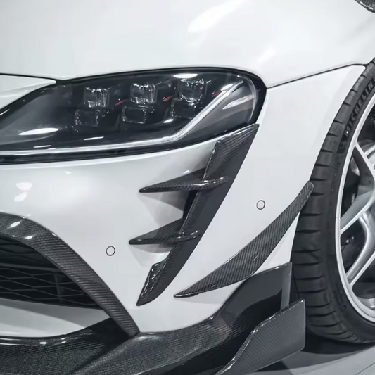 Carbon Fiber Front Bumper Wind Splitter Canards – For Toyota Supra A90 / A91 MK5