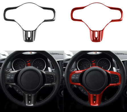 Carbon Fiber Steering Wheel Trim Cover – For Mitsubishi EVO X